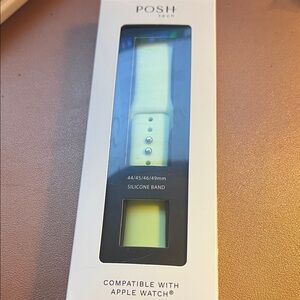 Posh Tech Neon Neon Lime Green Silicone Adjustable Apple Watch Band::NWT::